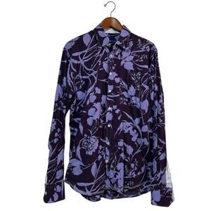 Size L | GEORG ROTH Los Angeles Men’s Button Front Abstract Floral Casual Shirt